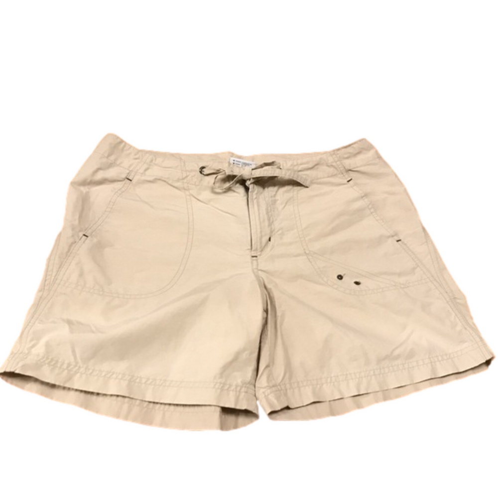 Women’s Columbia Size Small Beige Hiking Shorts Drawstring Breathable pockets